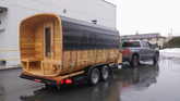 Mobile Trailer Cedar Barrel Sauna 12 FT