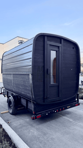 Mobile Trailer Cedar Barrel Sauna 10 FT