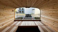 Panoramic Glass Cedar Sauna 10 FT