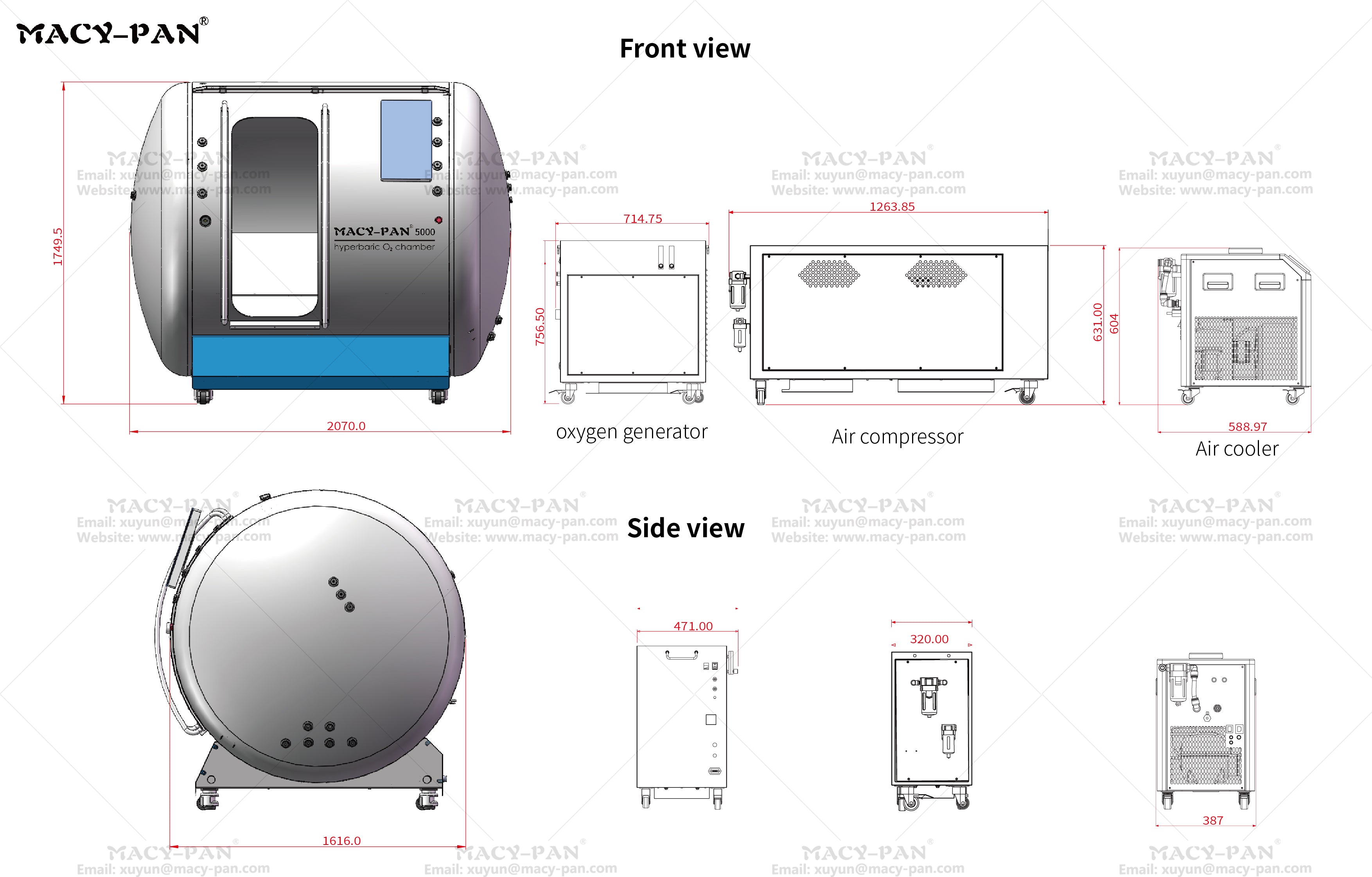 HE5000 Standard Hyperbaric Chamber