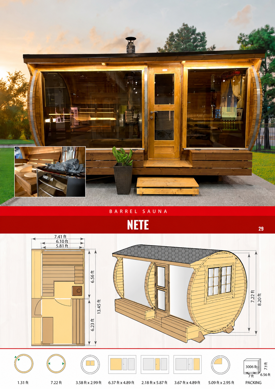 Nete Barrel Sauna