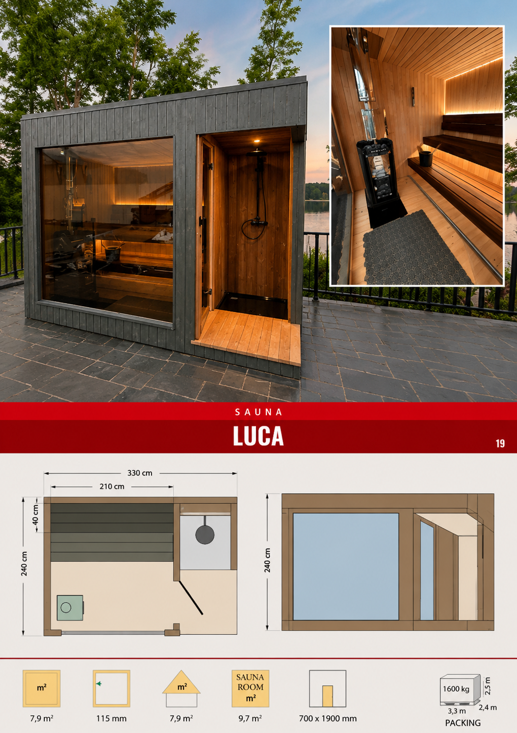 LUCA Insulated Sauna