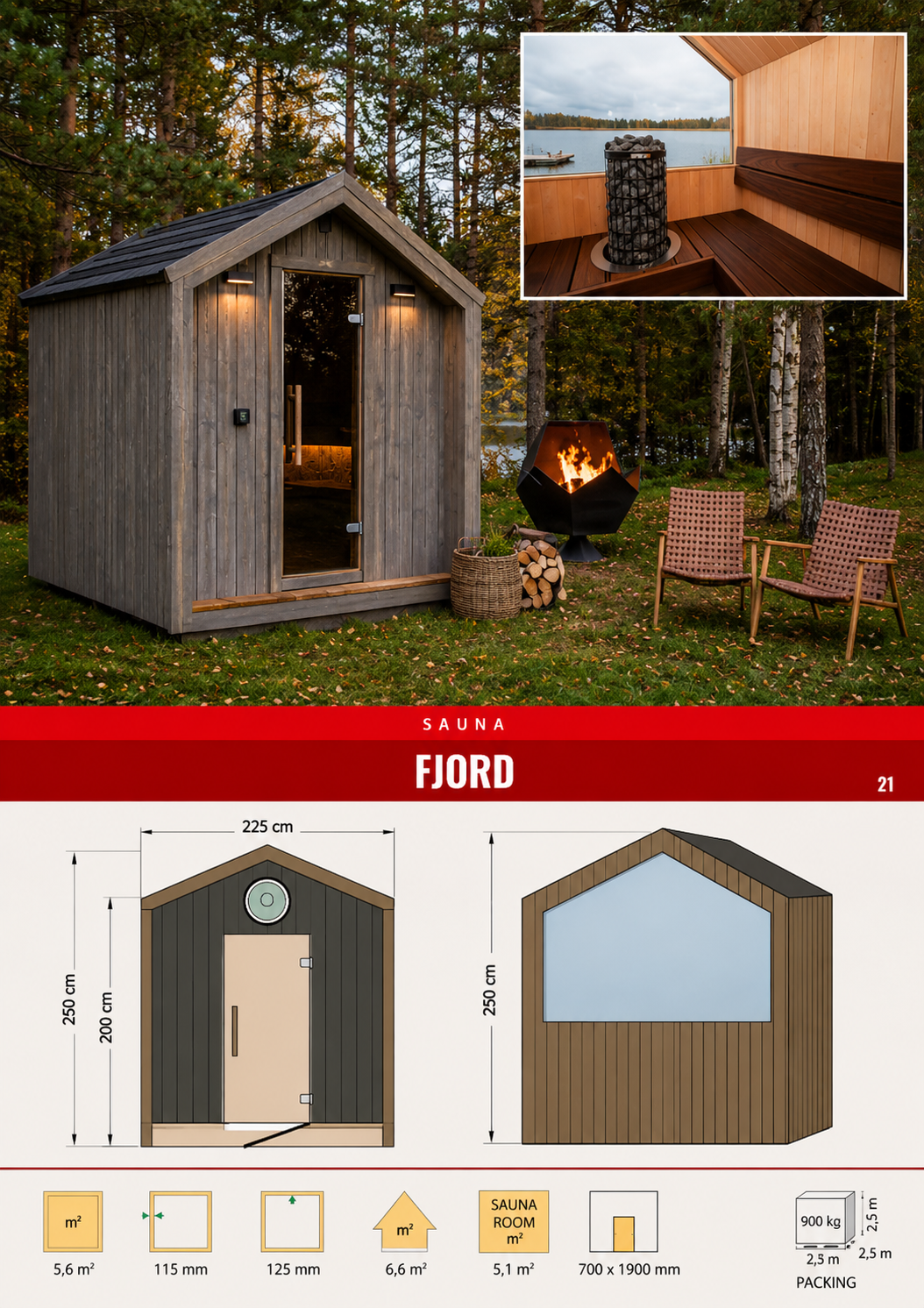 FJORD Insulated Sauna