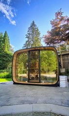 Panoramic Glass Cedar Barrel Sauna 8 FT