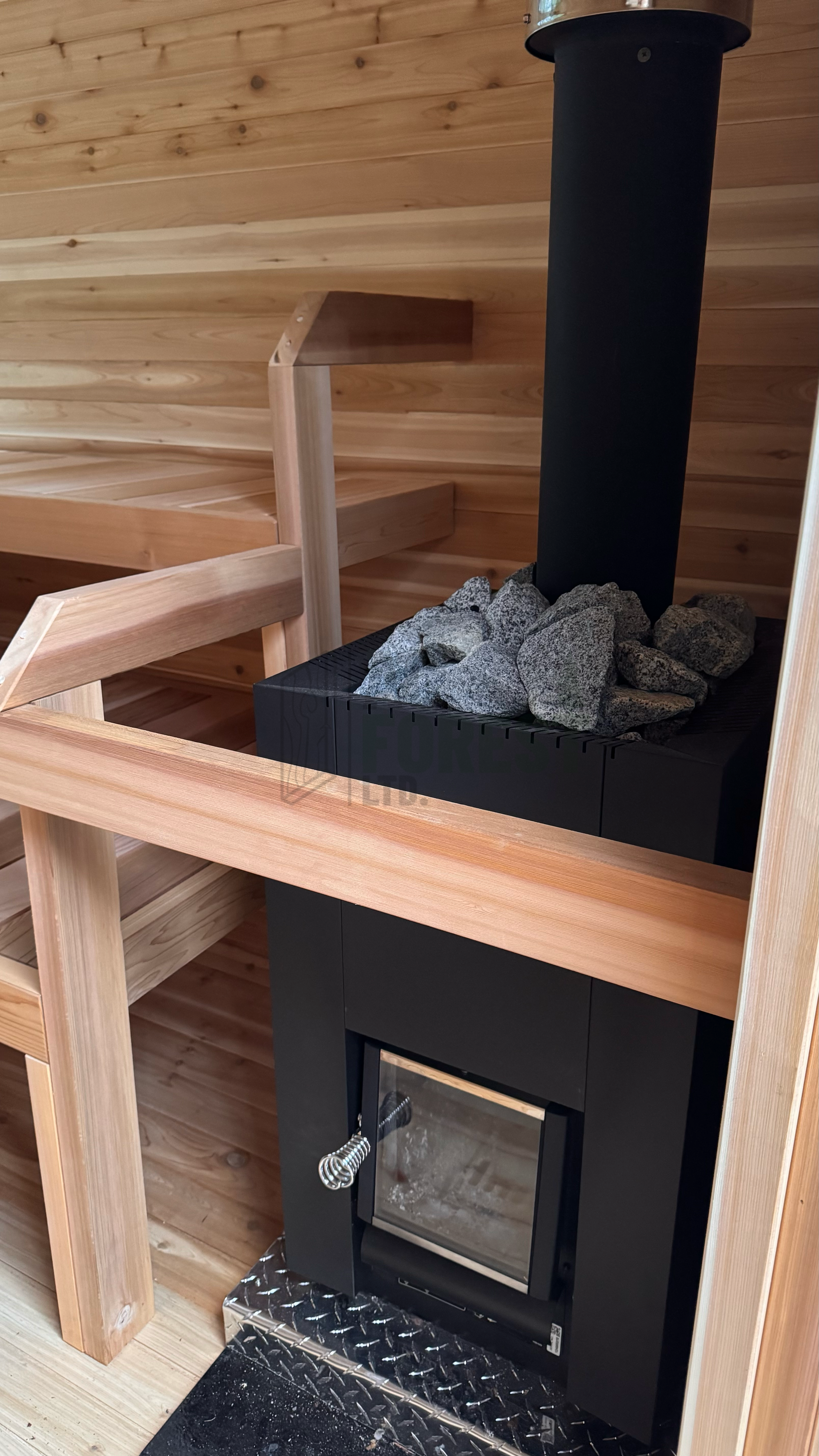 Panoramic Glass Cedar Sauna 10 FT