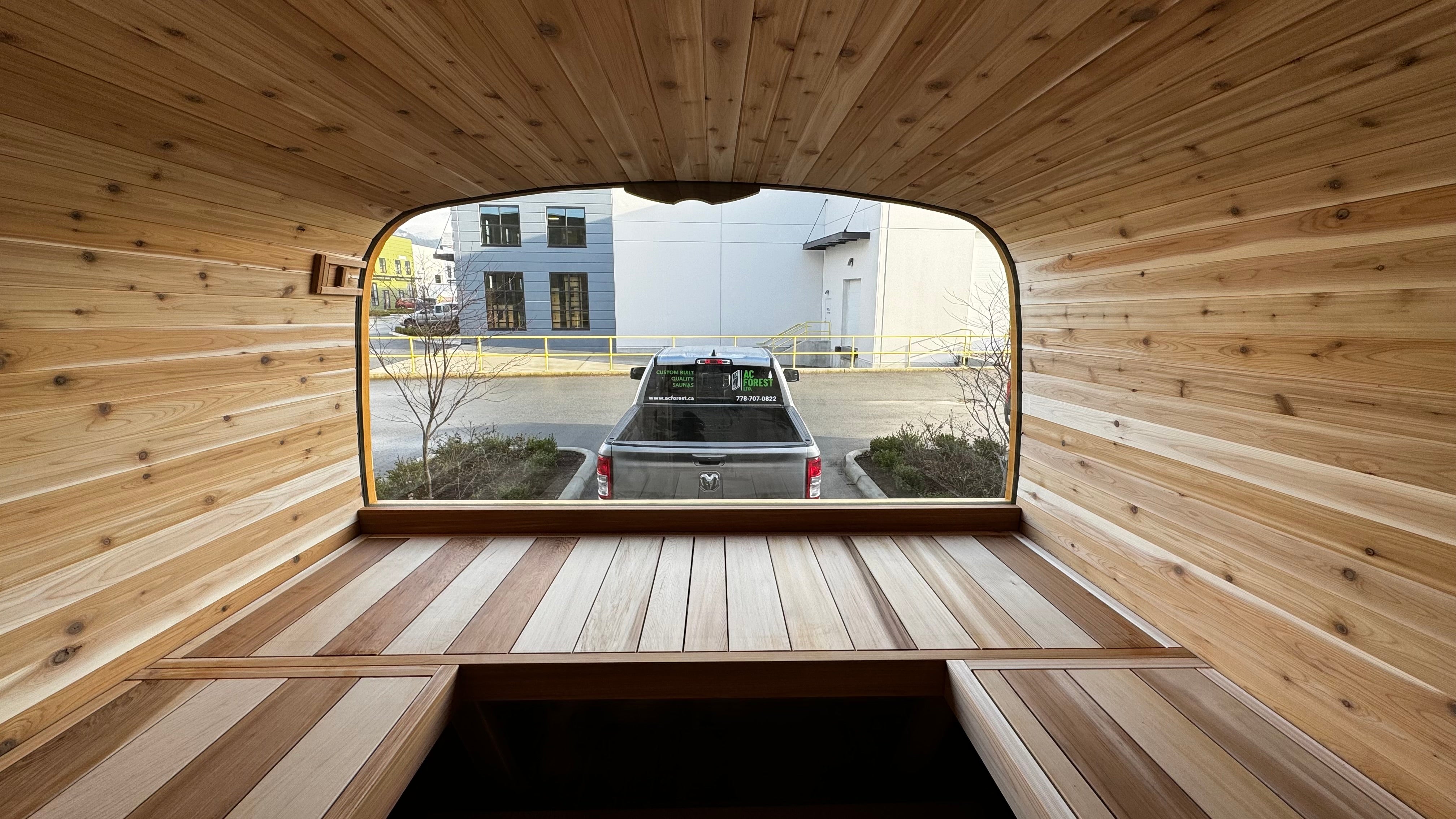 Panoramic Glass Cedar Sauna 10 FT