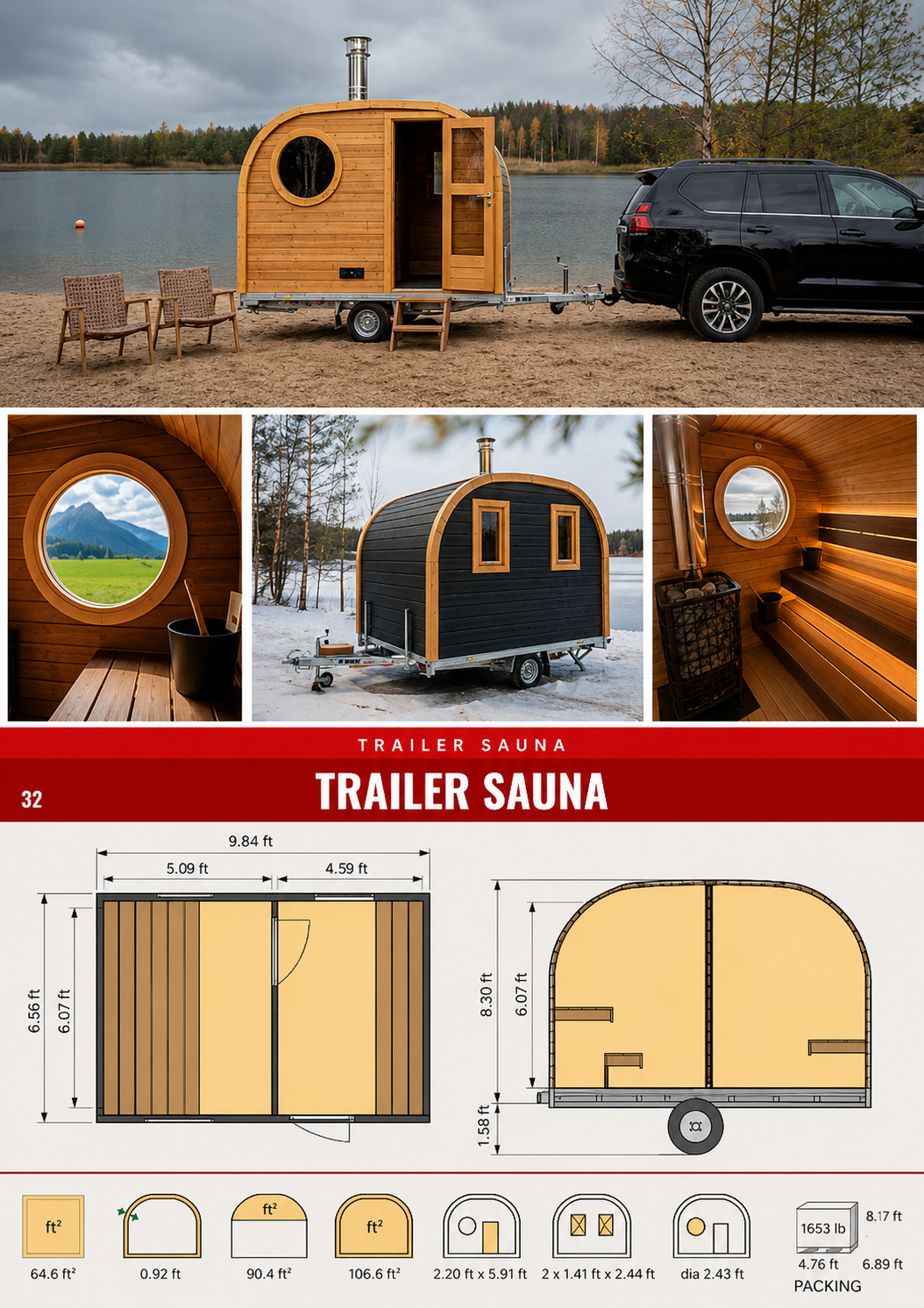 Mobile Trailer Sauna