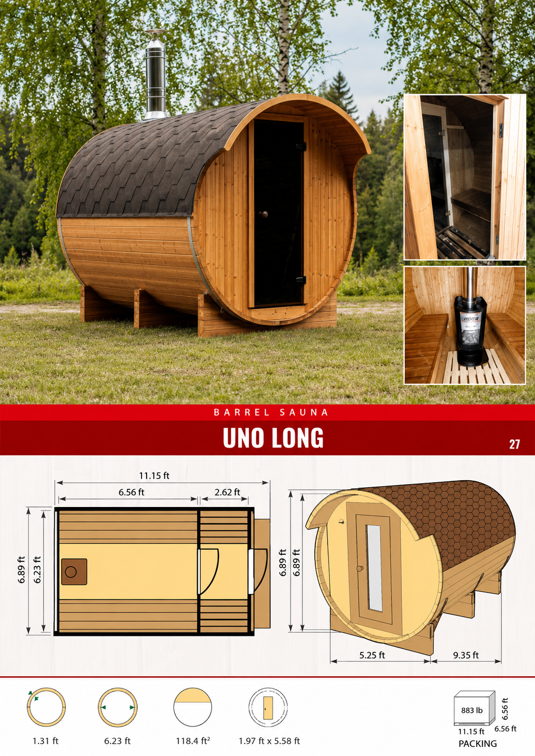 Barrel Sauna Uno