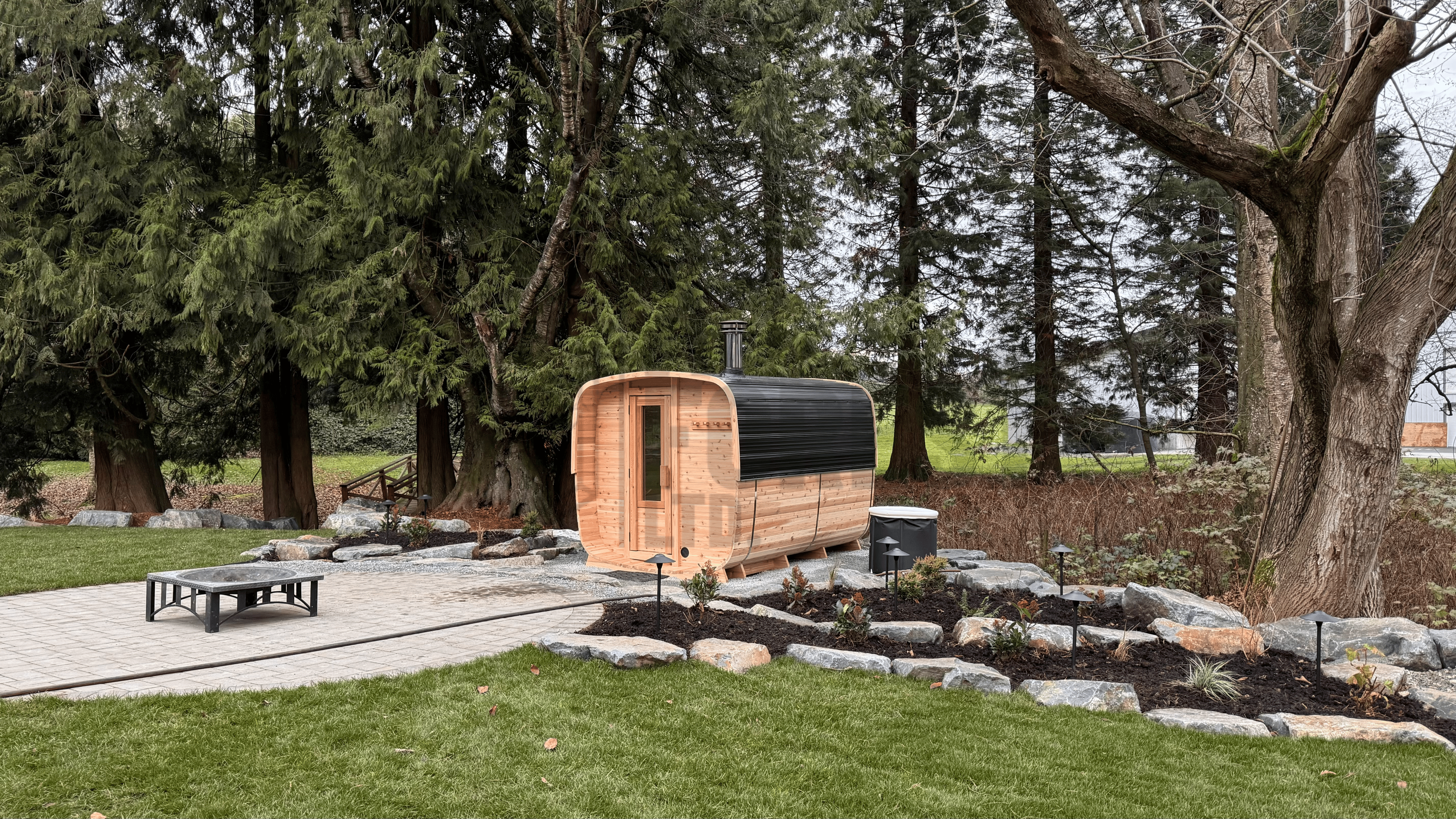 Panoramic Glass Cedar Sauna 10 FT